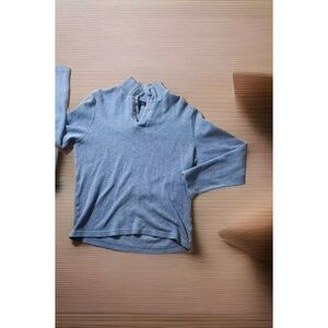 Lachlan British Inspired  Men's Gray 100% Cotton 1/4 Zip Sweater‎ Size M